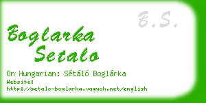 boglarka setalo business card