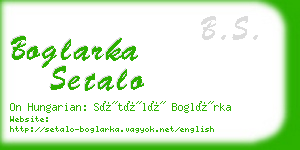 boglarka setalo business card